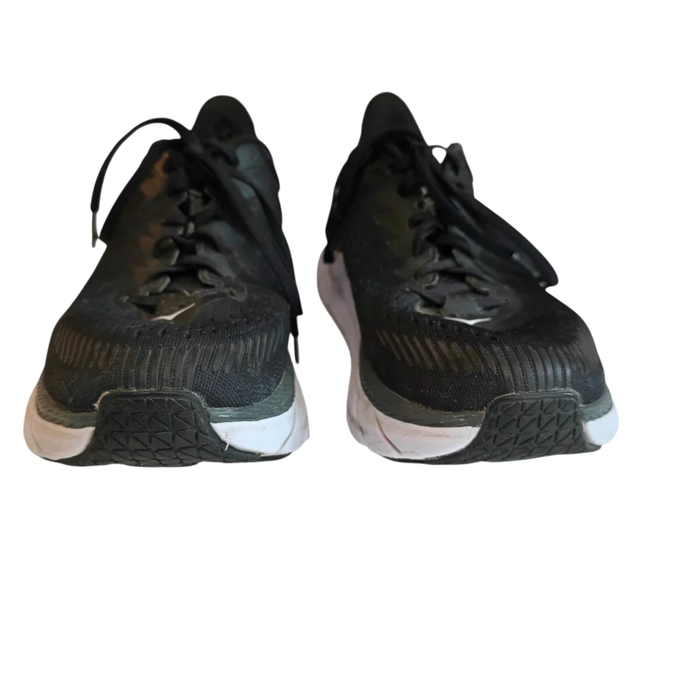 Hoka One One Clifton 7 Wide‎ Shoes 9 Black White Running Activewear Gym Comfort